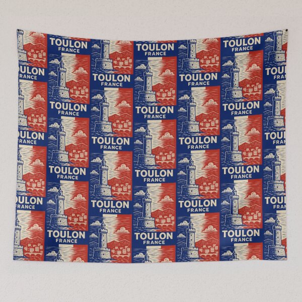 Item preview, Toulon France Linocut Style  designed and sold by Thistle-TShop.