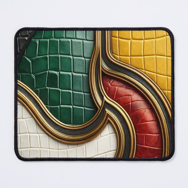 Item preview, Colorblock Croc Leather designed and sold by Kaleidoscope Print.