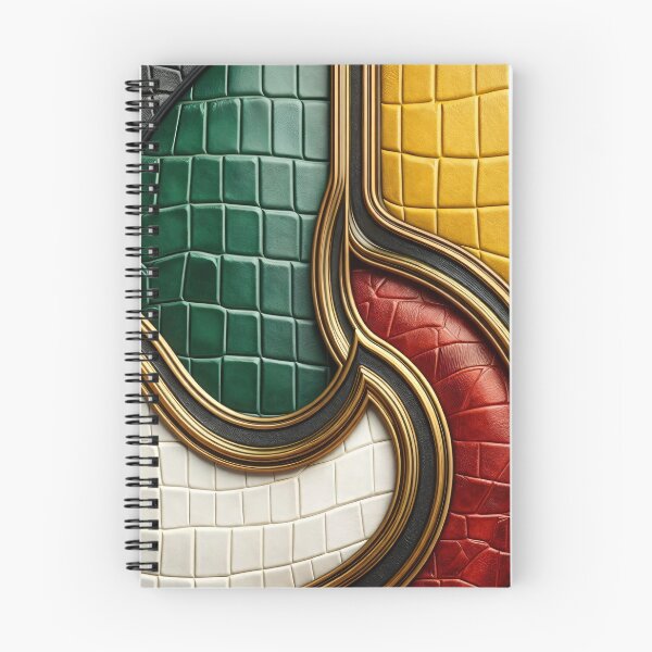 Item preview, Colorblock Croc Leather designed and sold by Kaleidoscope Print.