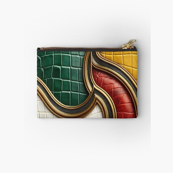 Item preview, Colorblock Croc Leather designed and sold by Kaleidoscope Print.