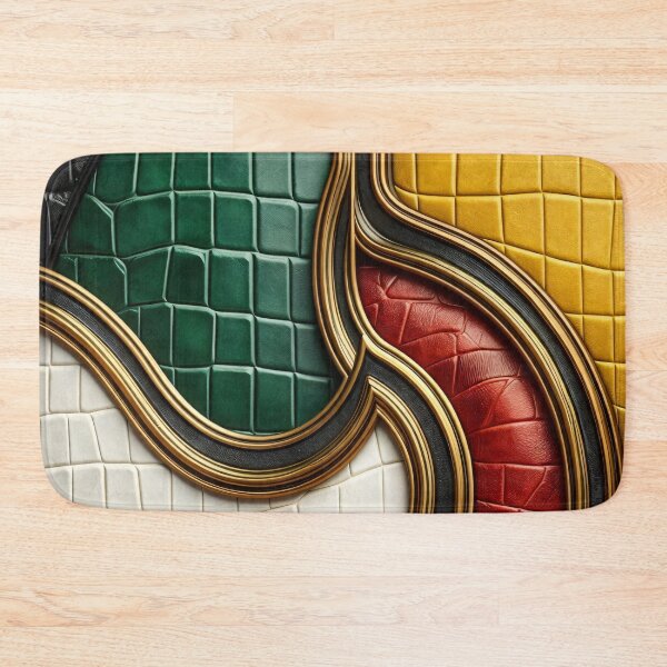 Item preview, Colorblock Croc Leather designed and sold by Kaleidoscope Print.