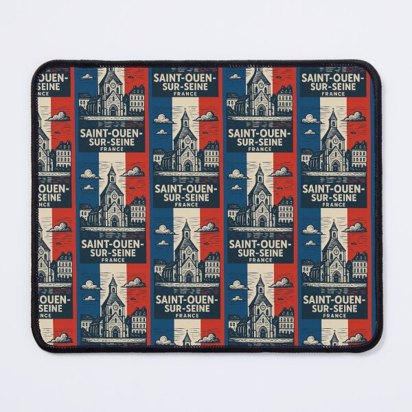 Item preview, Saint-Ouen-Sur-Seine France Linocut Style designed and sold by Thistle-TShop.