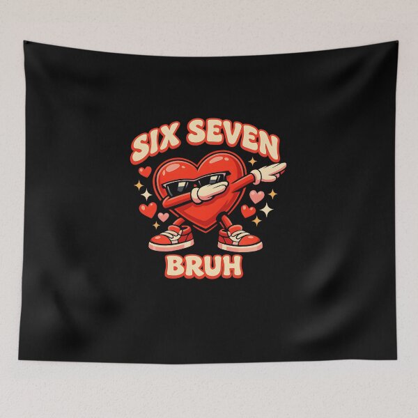 Item preview, Dabbing Heart Six Seven Bruh Design designed and sold by VampimorPH.
