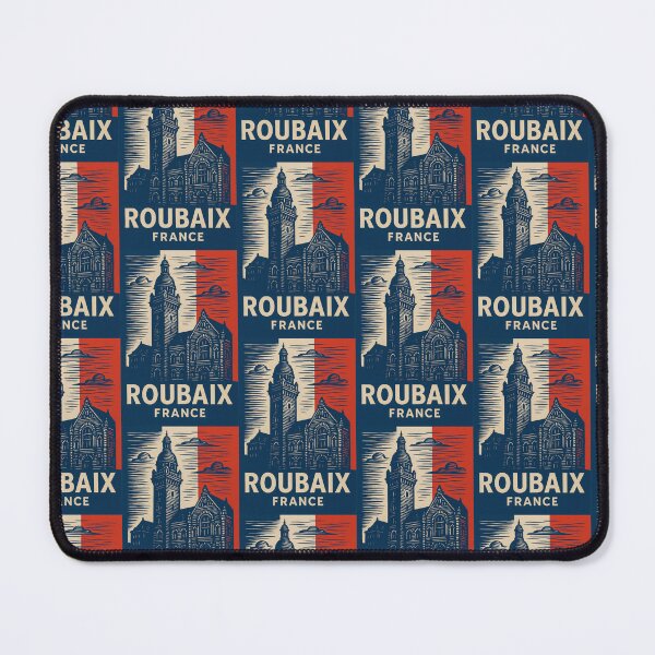 Item preview, Roubaix France Linocut Style  designed and sold by Thistle-TShop.