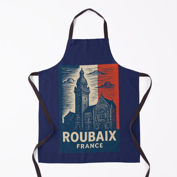 Item preview, Roubaix France Linocut Style  designed and sold by Thistle-TShop.
