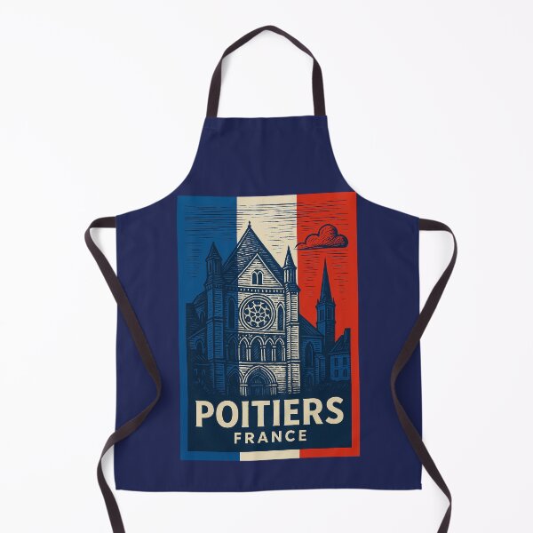 Item preview, Poitiers France Linocut Style designed and sold by Thistle-TShop.