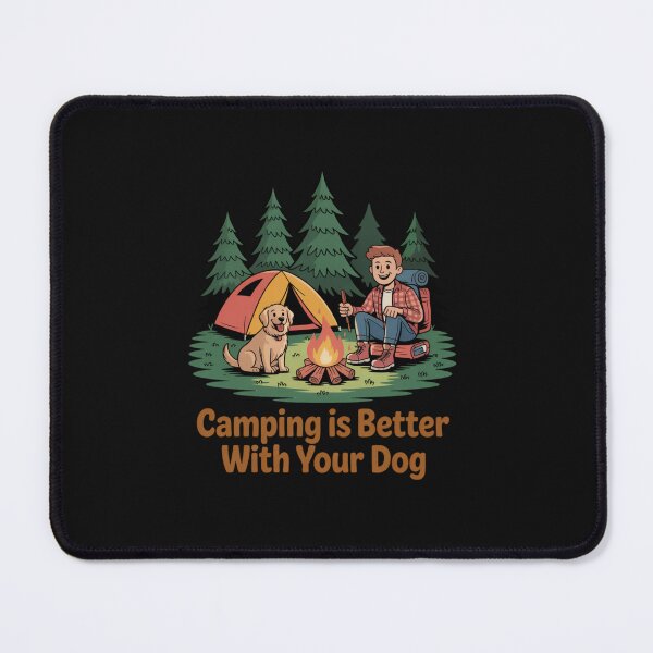 Item preview, Camping is Best With Your Dog - Young Dog Design designed and sold by Peter Stawicki.