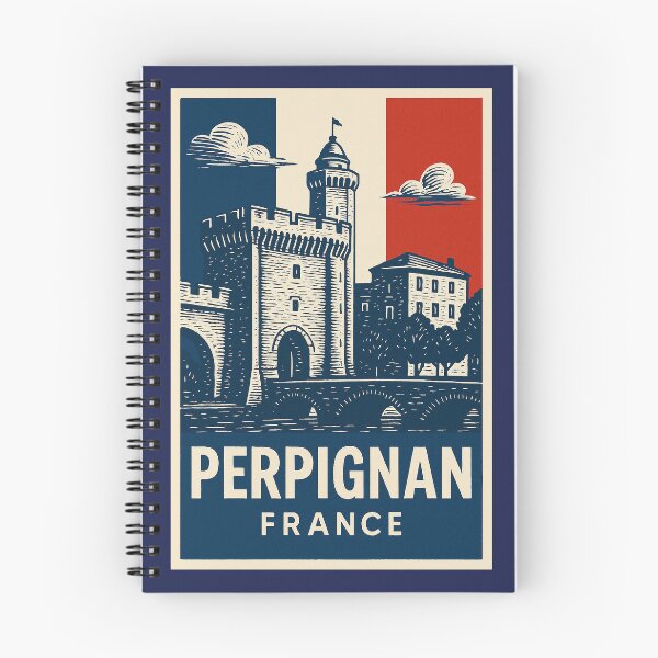 Item preview, Perpignan France Linocut Style  designed and sold by Thistle-TShop.