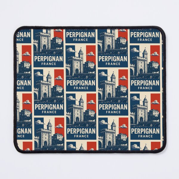 Item preview, Perpignan France Linocut Style  designed and sold by Thistle-TShop.