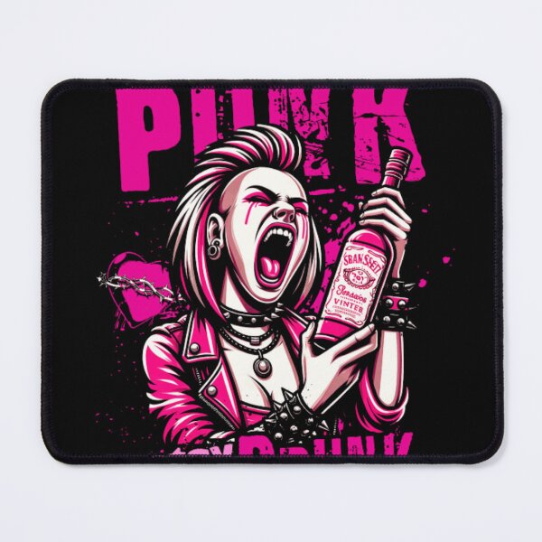 Item preview, Stay Punk Stay Drunk - Edgy Punk Rock Girl Graphic designed and sold by GenZFashion000.