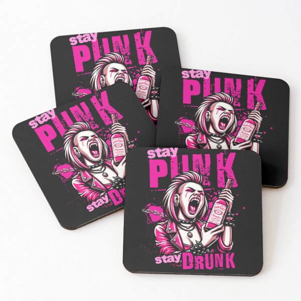 Item preview, Stay Punk Stay Drunk - Edgy Punk Rock Girl Graphic designed and sold by GenZFashion000.