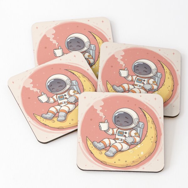 Item preview, Chill Astronaut Coffee on the Moon designed and sold by PixelVibe782.