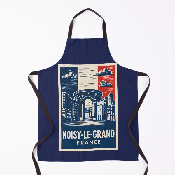 Item preview, Noisy-Le-Grand France Linocut Style designed and sold by Thistle-TShop.
