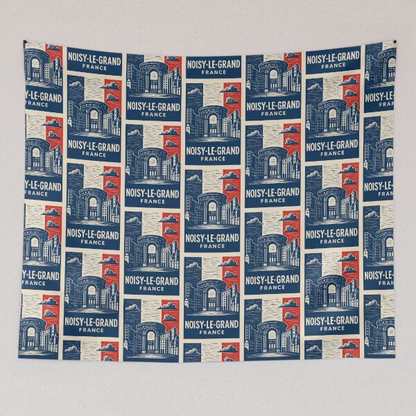 Item preview, Noisy-Le-Grand France Linocut Style  designed and sold by Thistle-TShop.