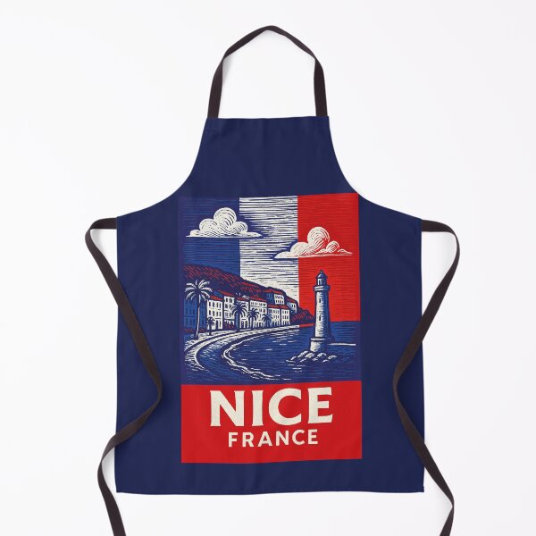 Item preview, Nice France Linocut Style designed and sold by Thistle-TShop.