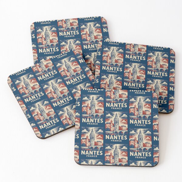 Item preview, Nantes France Linocut Style  designed and sold by Thistle-TShop.