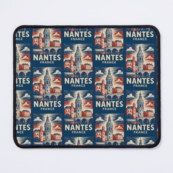 Item preview, Nantes France Linocut Style designed and sold by Thistle-TShop.