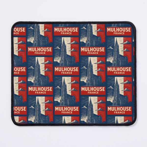 Item preview, Mulhouse France Linocut Style  designed and sold by Thistle-TShop.