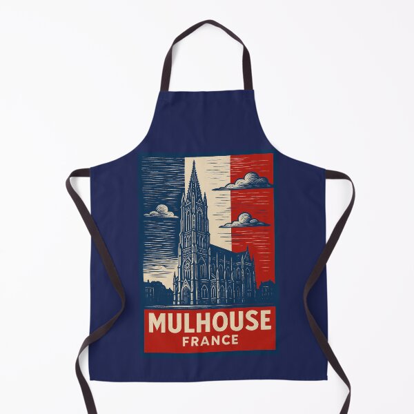 Item preview, Mulhouse France Linocut Style designed and sold by Thistle-TShop.