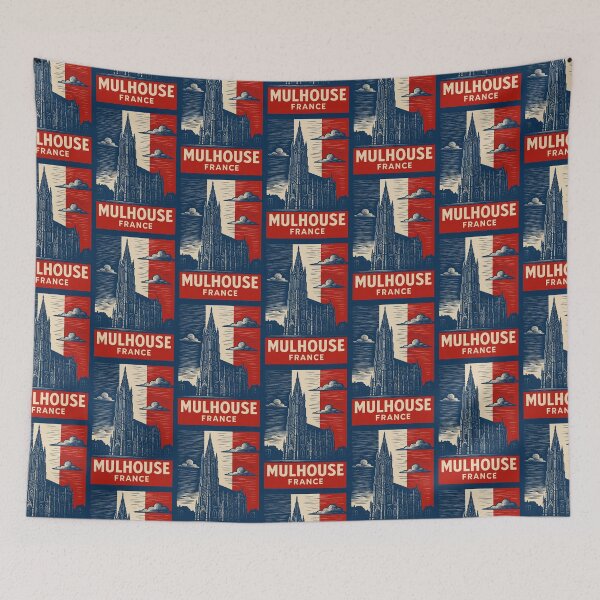 Item preview, Mulhouse France Linocut Style  designed and sold by Thistle-TShop.
