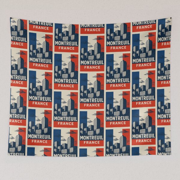 Item preview, Montreuil France Linocut Style  designed and sold by Thistle-TShop.