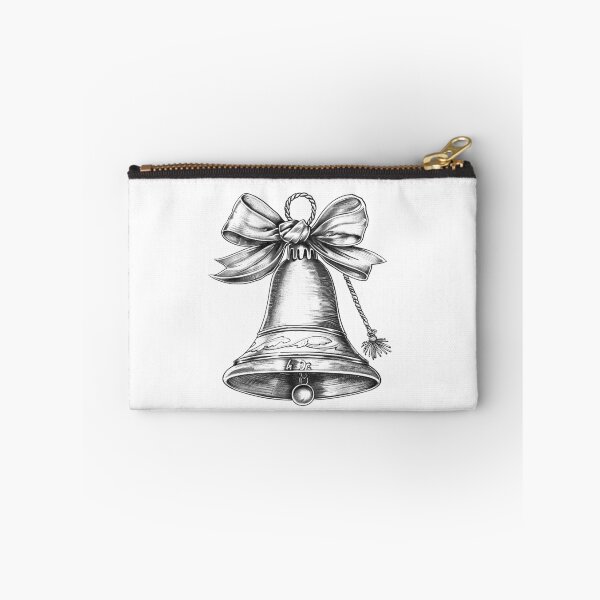 Item preview, Vintage Christmas Bell with Bow – Elegant Holiday Illustration designed and sold by inkoutninja.