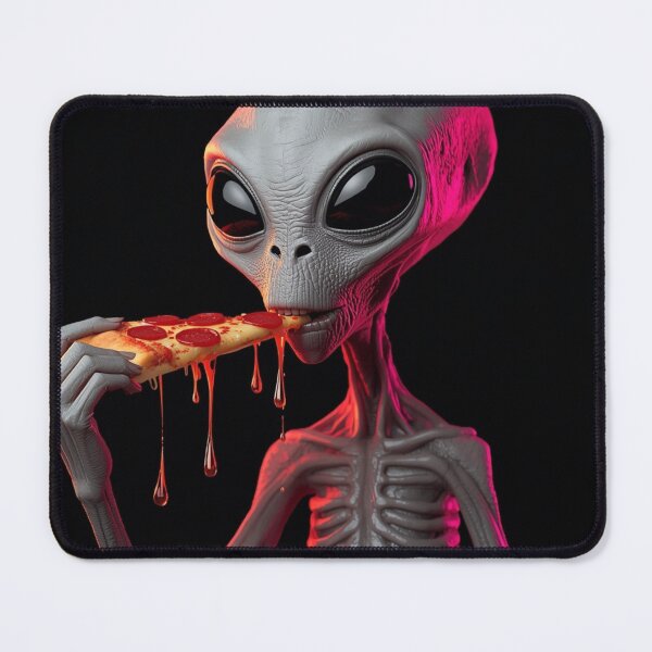 Item preview, Alien Eating Pizza Pixel Art designed and sold by PixelVibe782.