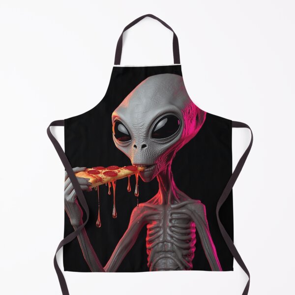 Item preview, Alien Eating Pizza Pixel Art designed and sold by PixelVibe782.