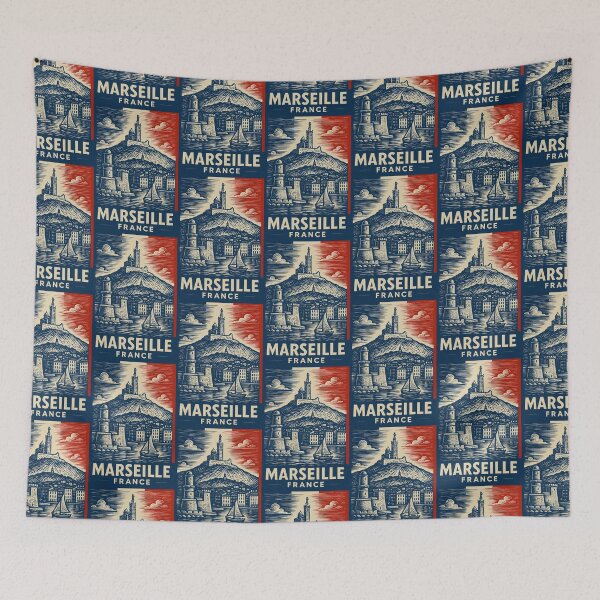 Item preview, Marseille France Linocut Style  designed and sold by Thistle-TShop.