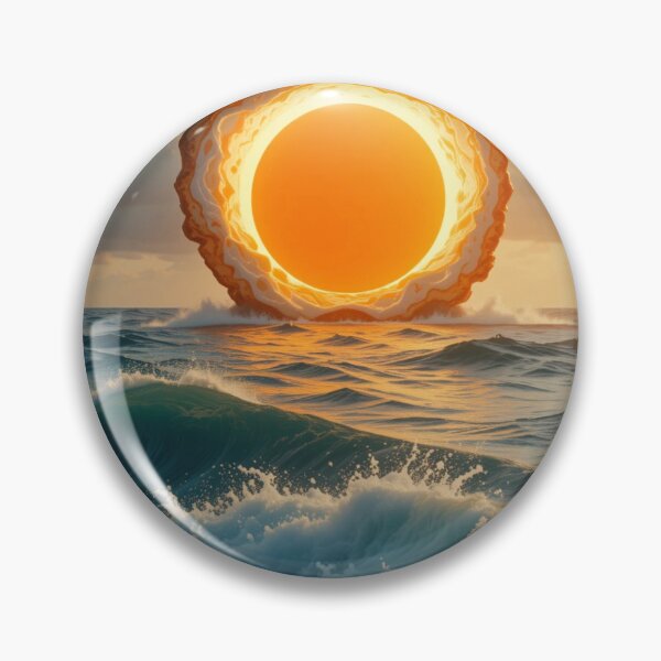 Item preview, Fried Egg Sun Over the Ocean designed and sold by PixelVibe782.