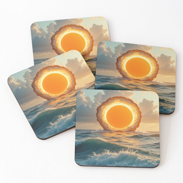 Item preview, Fried Egg Sun Over the Ocean designed and sold by PixelVibe782.