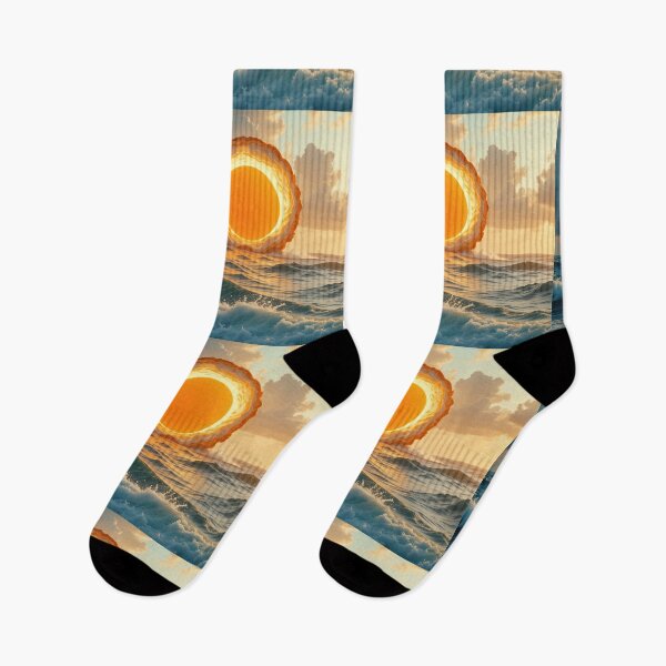 Item preview, Fried Egg Sun Over the Ocean designed and sold by PixelVibe782.