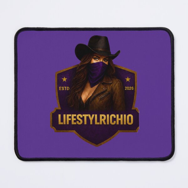 Item preview, LIFESTYLRICHIO Outlaw Queen – Purple & Gold Western Badge designed and sold by SantoRichio.