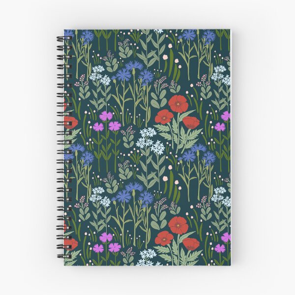 Item preview, Midnight Wildflower Garden Storybook Floral Pattern Design designed and sold by DColourMuse.