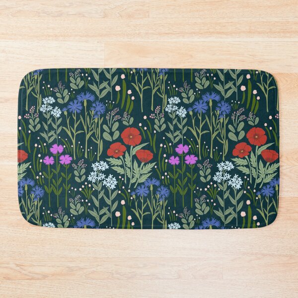 Item preview, Midnight Wildflower Garden Storybook Floral Pattern Design designed and sold by DColourMuse.