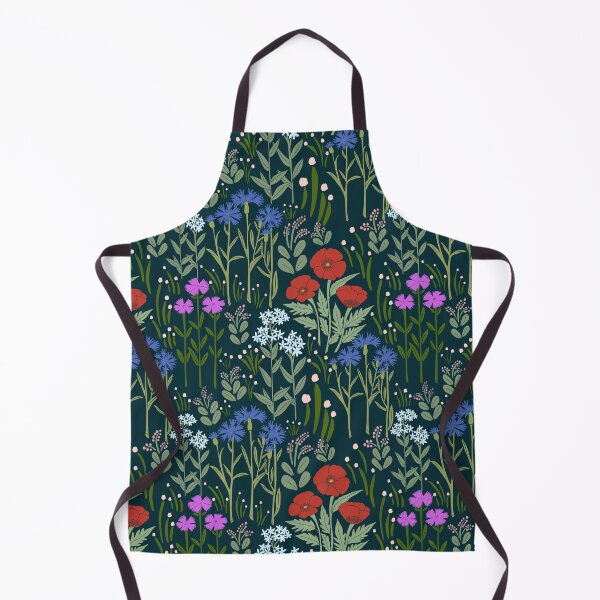 Item preview, Midnight Wildflower Garden Storybook Floral Pattern Design designed and sold by DColourMuse.