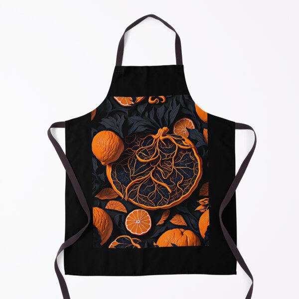 Item preview, Vibrant 2D Artwork A Striking Logo Featuring A Black Background And A Burst Of Orange Fruit Patterns designed and sold by TOWNSHOP1.