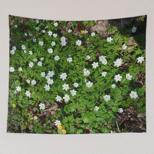 Item preview, Wood anemone spring flowers - Galaxy of stars across the forest floor designed and sold by Lily Rose Doodle.