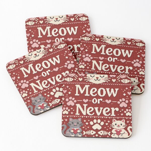 Item preview, Meow or Never cat knit design designed and sold by Mauswohn.