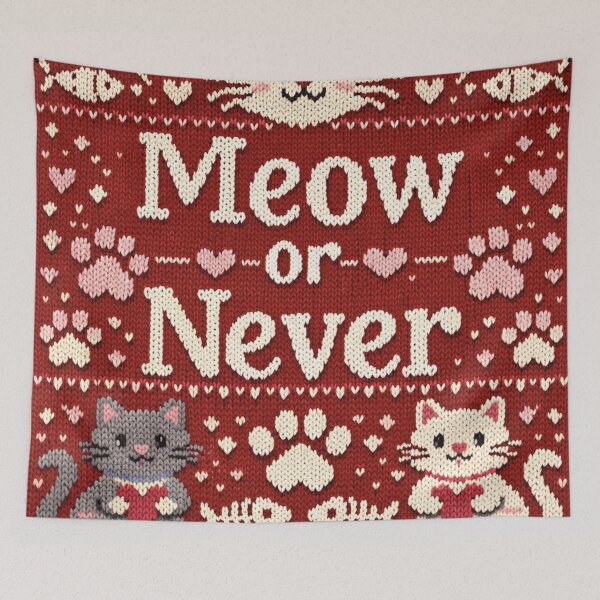 Item preview, Meow or Never cat knit design designed and sold by Mauswohn.