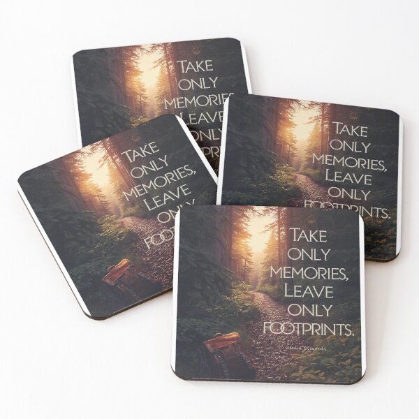Item preview, Take Only Memories Leave Only Footprints Camping T-Shirt | Nature Wisdom Art designed and sold by Falconwolf.