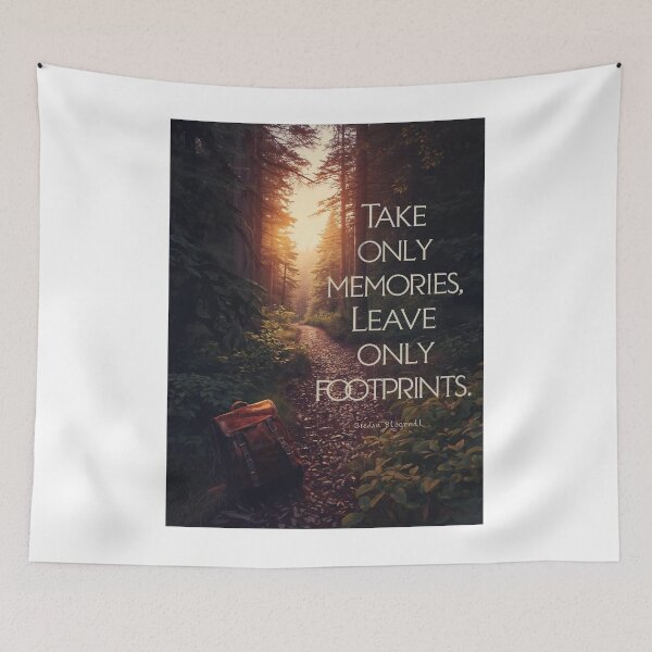 Item preview, Take Only Memories Leave Only Footprints Camping T-Shirt | Nature Wisdom Art designed and sold by Falconwolf.