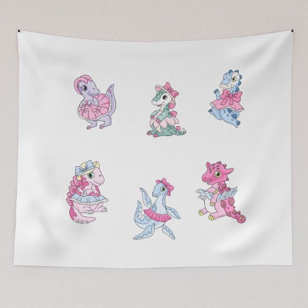 Item preview, Cute Pink Dinosaurs, Pack of 6 by ColorMeMarley designed and sold by ColorMeMarley.