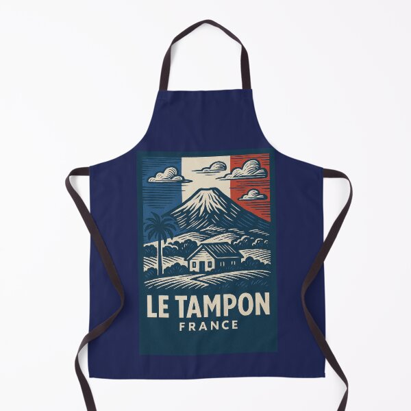 Item preview, Le Tampon France Linocut Style designed and sold by Thistle-TShop.