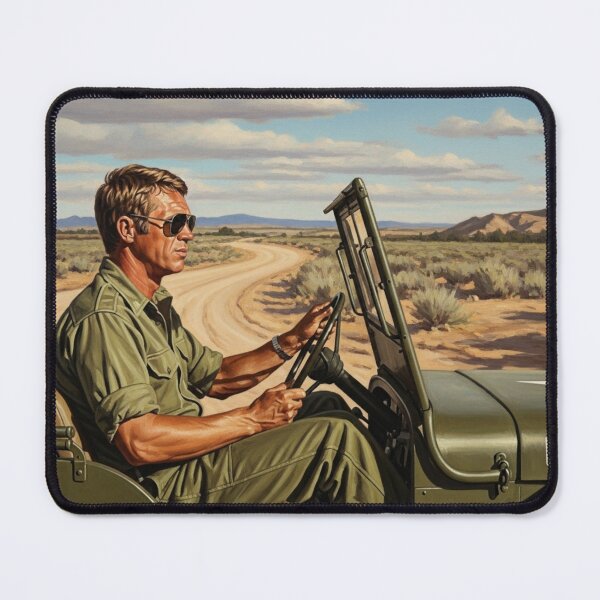 Item preview, Steve McQueen - Desert Patrol: Vintage Military Utility Art designed and sold by Art's Diner.