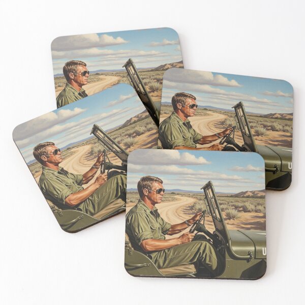 Item preview, Steve McQueen - Desert Patrol: Vintage Military Utility Art designed and sold by Art's Diner.