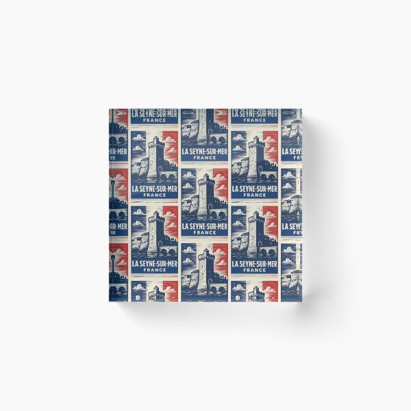 Item preview, La Seyne-sur-Mer France Linocut Style  designed and sold by Thistle-TShop.