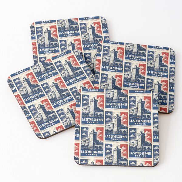 Item preview, La Seyne-sur-Mer France Linocut Style  designed and sold by Thistle-TShop.