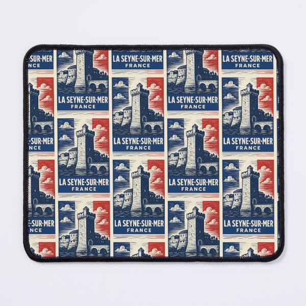 Item preview, La Seyne-sur-Mer France Linocut Style  designed and sold by Thistle-TShop.