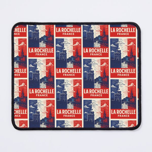 Item preview, La Rochelle France Linocut Style designed and sold by Thistle-TShop.
